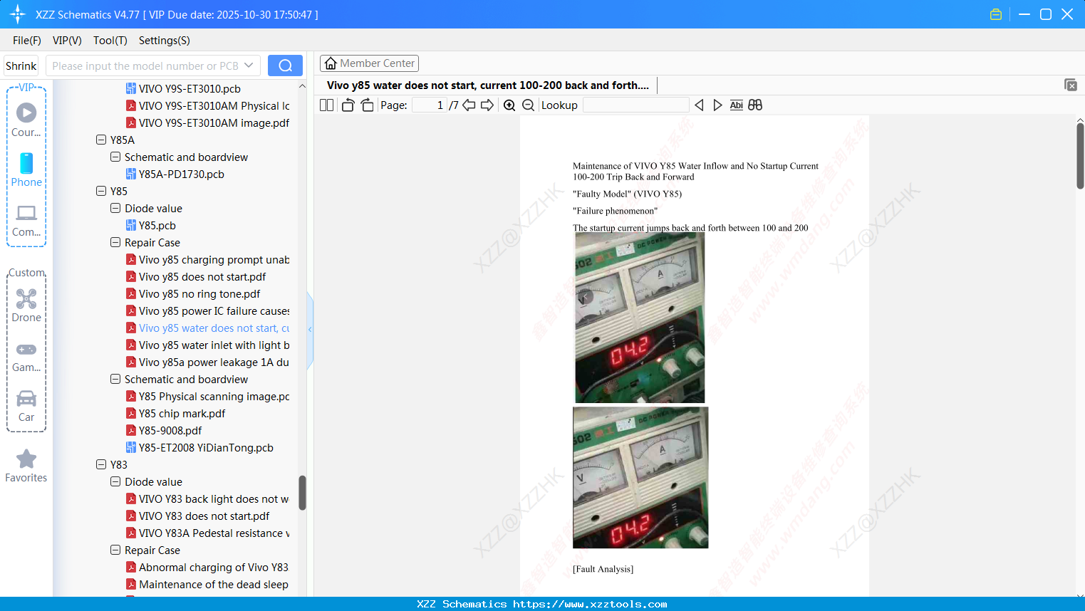 Vivo Y85 Water Does Not Start, Current 100-200 Back And Forth